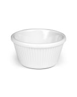 Melamine Ramekin White Ribbed 2oz Pack 12