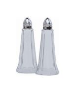 Glass Lighthouse Salt Shaker Silver Top - Genware