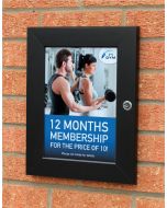 A0 (1189x841mm) Black Lockable poster frame.