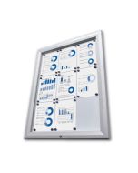 12 x A4 Silver Magnetic Dry Wipe Premium Lockable Notice Board.