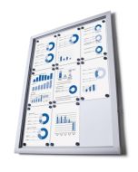 12 x A4 Economy Wall Mounted Lockable Dry Wipe Notice Board.