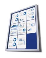 6 x A4 Economy Wall Mounted Lockable Felt Notice Board. (State felt colour)