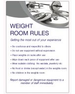 Weight room rulesSpa & Fitness Notice. 400x275mm E/R