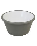 Melamine Ramekin Grey & White Plain 2oz/59ml - pk 12