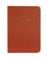 Classic A4 Menu Holder Wine Red 4 Pages - Genware