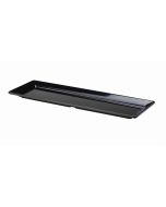 Black Melamine Platter GN 2/4 Size 53X17.5cm - Genware