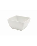 White Melamine Curved Square Bowl 10.5cm - Genware