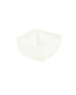 White Melamine Curved Square Bowl 15cm - Genware