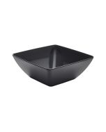 Black Melamine Curved Square Bowl 26.2cm - Genware