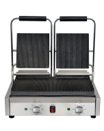 Mercury MEP-L-DARR Double Countertop Contact Grill - Ribbed