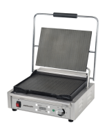 Mercury MEP-M-SATFF Single Countertop Contact Grill - Digital Timer - Flat