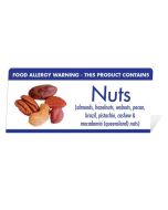 Allergen Warning Buffet Tent Notice "This Product Contains Nuts" BT003