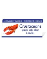 Allergen Warning Buffet Tent Notice "This Product Contains Crustaceans" BT005