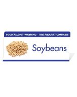 Allergen Warning Buffet Tent Notice "This Product Contains Soybeans" BT0010