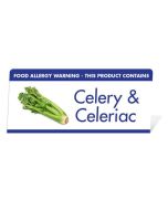 Allergen Warning Buffet Tent Notice "This Product Contains Celery & Celeriac" BT0016