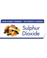 Allergen Warning Buffet Tent Notice "This Product Contains Sulphur Dioxide" BT0017