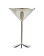 Stainless Steel Martini Glass 24cl/8.5oz - Genware MRS240