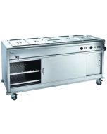 Parry MSB18 - Mobile Servery / Hot Cupboard With Bain Marie Top