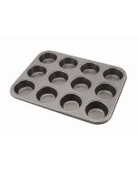 Carbon Steel Non-Stick 12 Cup Muffin Tray - Genware