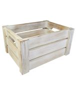 White Washed Wooden Display Crate NAT-1014W