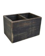 Black Washed Wooden Condiment Holder NAT-CBB