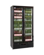 Prodis NT20-HC Double Door Black Finish Upright Bottle Cooler 340L