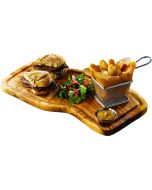 Olive Wood Serving Board W/ Groove 40X21cm+/- - Genware