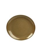 Terra Stoneware Rustic Brown Oval Plate 29.5 x 26cm - pk 6