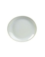 Terra Stoneware Rustic White Oval Plate 21x19cm - pk 6