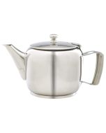 Polished Stainless Steel Premier 5 or 6 Cup Teapot 120cl/40oz - Genware PRMT40