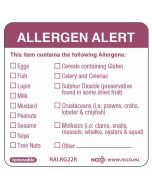 50X50mm Removable Allergen Label (500) - Genware