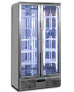 Prodis NT20ST-HC Double Door Stainless Steel Finish Upright Bottle Cooler 340L