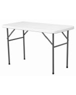 Solid Top Folding Table 4' White Hdpe - Genware