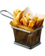 Serving Fry Basket Rectangular 10 X 8 X 7.5cm - Genware