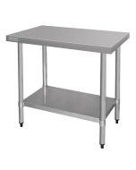 Vogue Stainless Steel Prep Table - T375 - 900(H) x 900(W) x 600(D)mm