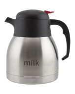 Milk Inscribed Stainless Steel Vacuum Push Button Jug