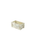 Wooden Crate White Wash Finish 27 x 16 x 12cm - Genware