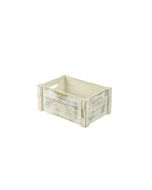 Wooden Crate White Wash Finish 34 x 23 x 15cm - Genware