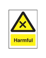 Harmful safety sign 200x150mm self-adhesive