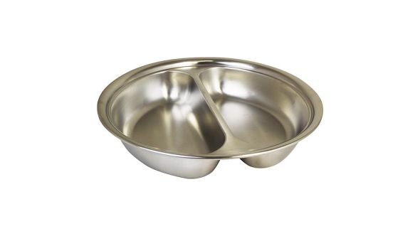 2-Div Round Food Pan W36100 & X32681G Chafer - 21682