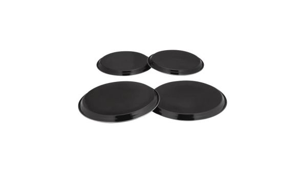 Colours 4pc Hob Covers - Black - 4BCS-K