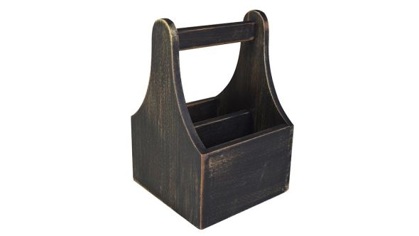 Naturals Table Caddy Black Wash - NAT-CDB