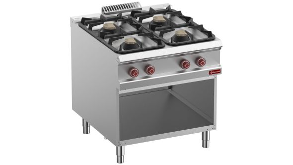 Diamond G9/4BA8-N 4 Burner Gas Range on Open Cupboard