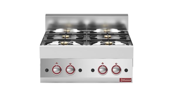 Diamond G65/4F7T-N 4 Burner Countertop Gas Range Cooker
