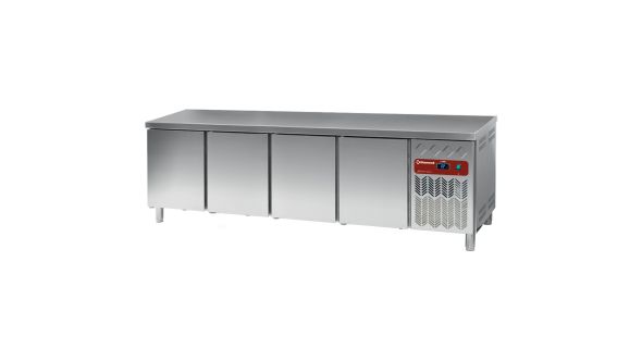 Diamond DP255/PC-R2 4 Door Refrigerated Preparation Counter, 760 Litres