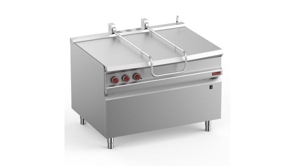 Diamond E9-BRI12-N Stainless Steel Tilting Electric Bratt Pan on Cupboard, 120 Litres