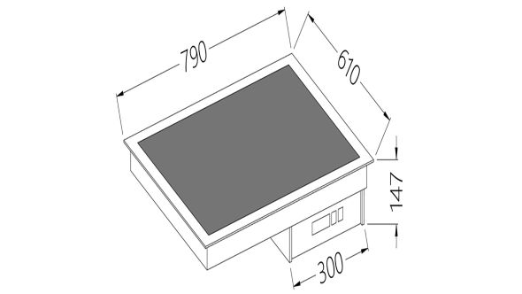 Diamond DI/VCX08-P Vitroceramic Element Black 2X Gn 1/1