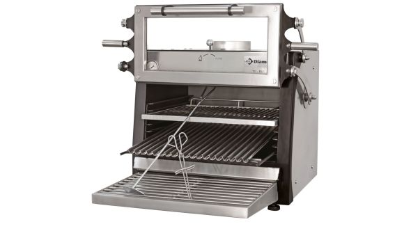 Diamond CBQ-060/RX Stainless Steel BBQ Charcoal Oven with Liftable Door
