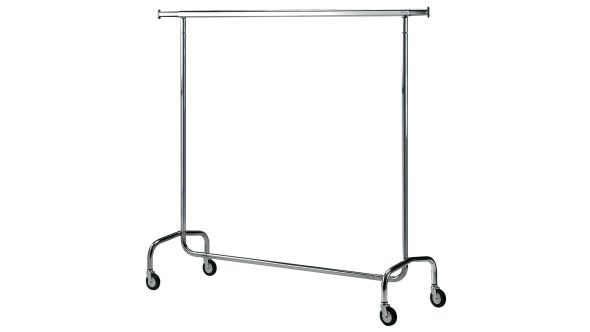 Diamond PVD/C Clothes Hanger On Dismountable Castors, Chromed