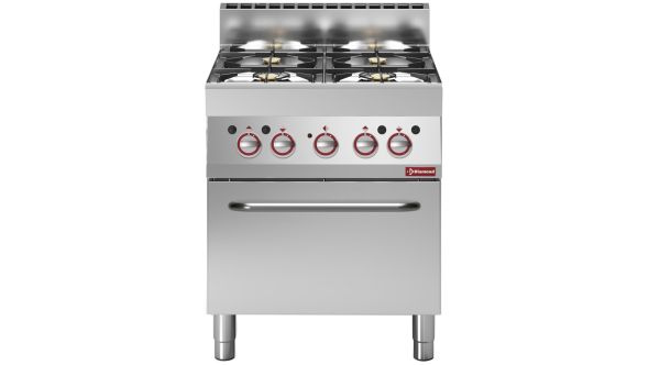 Diamond G65/4BFEV7-N 4 Stove Freestanding Gas Range Cooker on Electric Convection Oven, 3.96kW